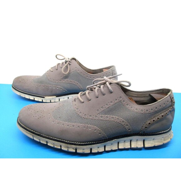 Cole Haan Zerogrand Mens Grey Leather Wingtip Lace Up Sneakers Size 13 M - Picture 9 of 16